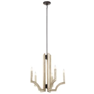 Botanica 5-Light Chandelier in Anvil Iron