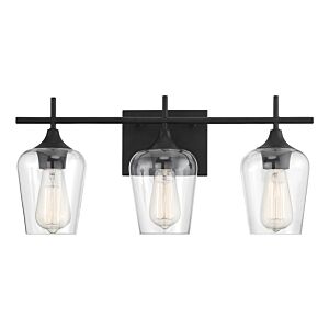 Octave 3-Light Bathroom Vanity Light Bar in Black