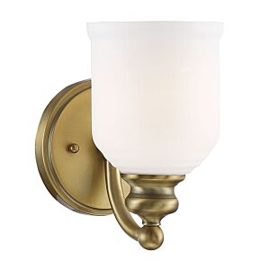 Melrose 1-Light Wall Sconce in Warm Brass