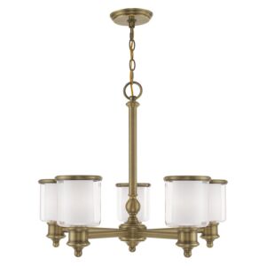 Middlebush 5-Light Chandelier in Antique Brass