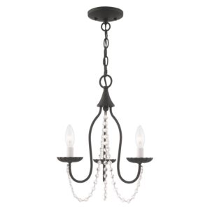 Alessia 3-Light Mini Chandelier in Black