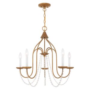 Alessia 5-Light Chandelier in Antique Gold Leaf