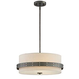 Garrett 3-Light Pendant in Weathered Iron