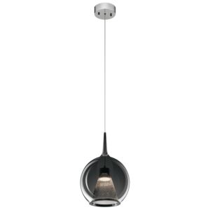 Zin 1-Light LED Pendant in Chrome