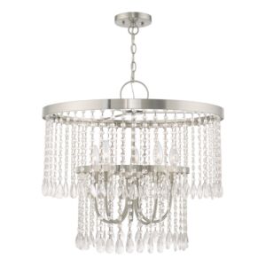 Elizabeth 5-Light Pendant in Brushed Nickel