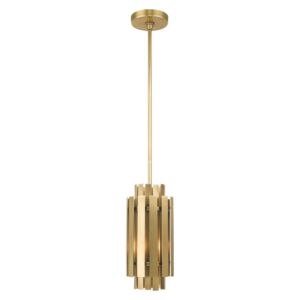 Greenwich 1-Light Mini Pendant in Natural Brass