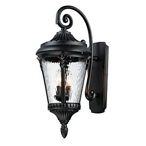 Sentry 3-Light Outdoor Wall Lantern in Black