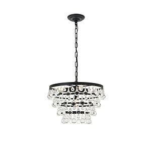 Kora 5-Light Pendant in Black