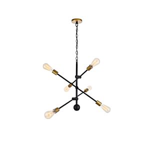 Axel 6-Light Pendant in black