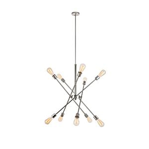 Axel 10-Light Pendant in Polished Nickel