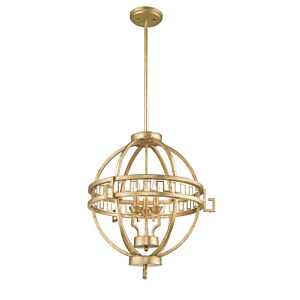 Lemuria 3-Light Foyer Pendant in Antique Gold