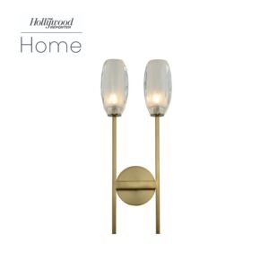 August 2-Light LED Wall Sconce in Winter Brass