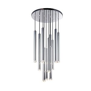 Reign 12-Light LED Pendant in Chrome