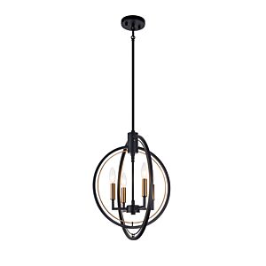 Odyssey 4-Light Pendant in Black