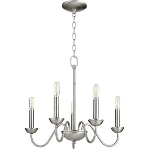 6040 Chandeliers 5-Light Chandelier in Satin Nickel