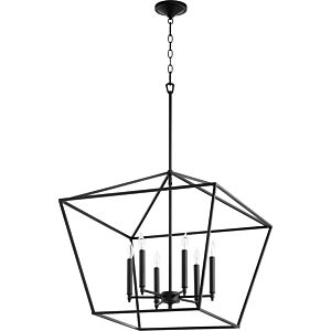 Gabriel 6-Light Chandelier in Textured Black