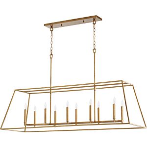 Gabriel 10-Light Pendant in Gold Leaf