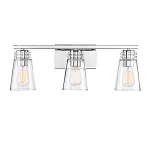 Brannon 3-Light Bathroom Vanity Light Bar in Polished Nickel