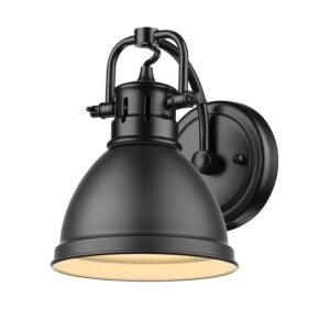 Duncan BLK 1-Light Bathroom Vanity Light in Matte Black