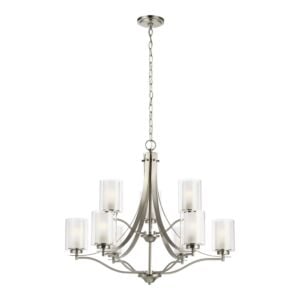 Elmwood Park 9-Light Chandelier in Brushed Nickel