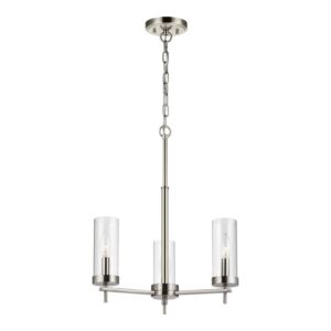 Zire 3-Light Chandelier in Brushed Nickel