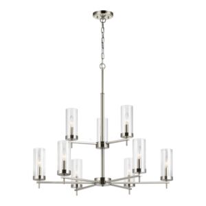 Zire 9-Light Chandelier in Brushed Nickel