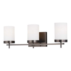 Zire 3-Light Wall with Bathroom Vanity Light in Brushed Oil Rubbed Bronze