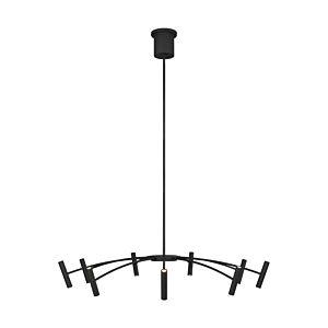 Aerial 1-Light LED Chandelier in Matte Black