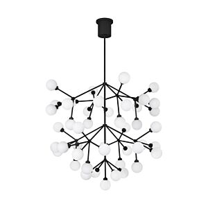 Mara 45-Light LED Chandelier in Matte Black