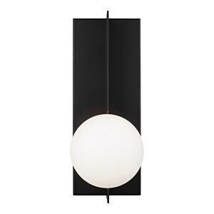 Orbel 1-Light Wall Sconce in Matte Black