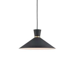 Vanderbilt 1-Light Pendant in Black with Gold Detail