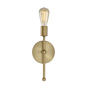 Mscon 1-Light Wall Sconce in Natural Brass