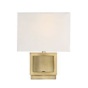 Mscon 1-Light Wall Sconce in Natural Brass