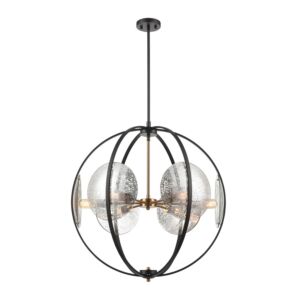 Oriah 6-Light Chandelier in Matte Black