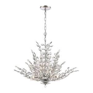 Crystique 9-Light Chandelier in Polished Chrome