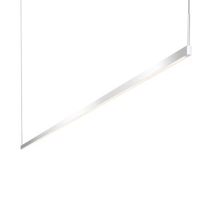 Thin-Line 1-Light LED Pendant in Bright Satin Aluminum