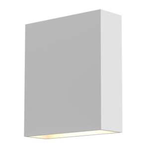 Flat Box 1-Light LED Wall Sconce in Textured White