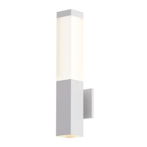 Square Column 2-Light LED Wall Sconce in Textured White