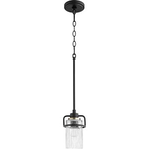 Lazo 1-Light Pendant in Textured Black