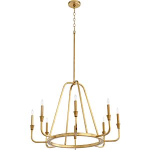 Marquee 8-Light Chandelier in Gold Leaf