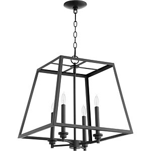 4-Light Pendant in Textured Black