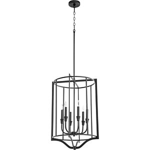 Marquee 6-Light Pendant in Textured Black