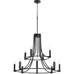 Olympus 12-Light Chandelier in Textured Black