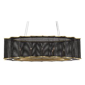 Nightwood 8-Light Chandelier in MolÃ© Black with Contemporary Gold Leaf