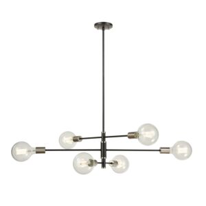 Lake Loft 6-Light Pendant in Platinum and Graphite