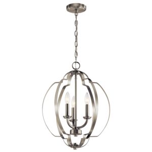 Voleta 3-Light Pendant in Brushed Nickel