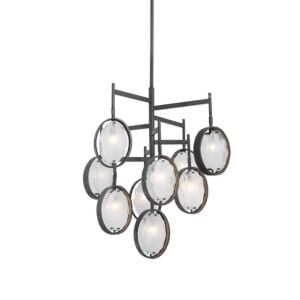 Maxin 9-Light Chandelier in Dark Hammered Bronze