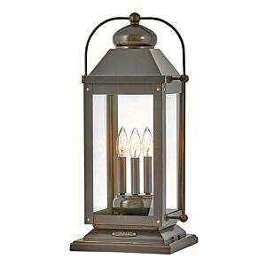 Anchorage 3-Light LED Outdoor Lantern in Light Oiled Bronze