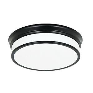 Navo 1-Light LED Flush Mount in Black