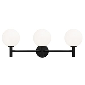 Cosmo 3-Light Wall Sconce in Black